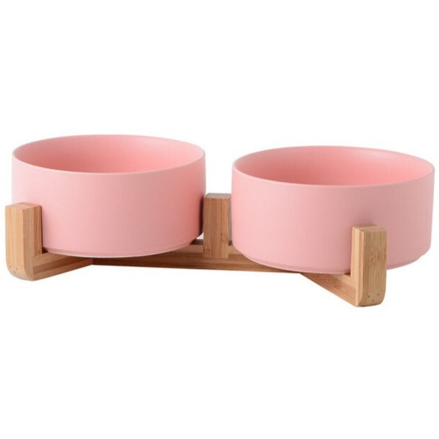 Runde keramiske katteskåle