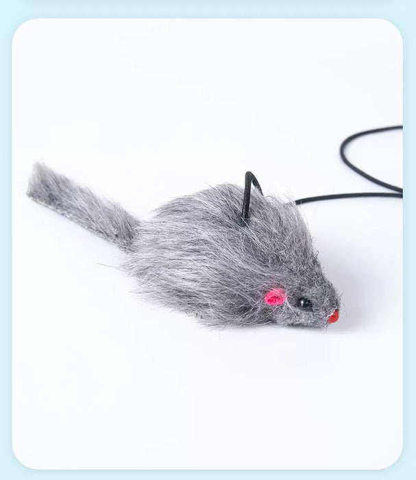 Hængende mus med sugekop - Kattelegetøj