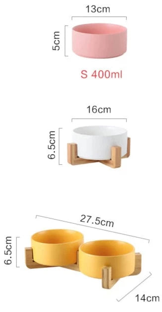 Runde keramiske katteskåle